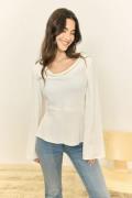 BUBBLEROOM Drapy Blouse Cream 34