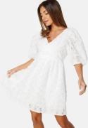 Bubbleroom Occasion 3D Puff Sleeve Dress White L