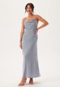 Bubbleroom Occasion Waterfall Satin Ankle dress Light blue 40