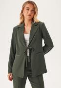 BUBBLEROOM Front Tie Structured Blazer Dark green 46