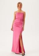 Bubbleroom Occasion Tie Back Satin Gown Pink 32