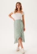 Happy Holly Selima Frill Wrap Skirt Green/Floral 44/46