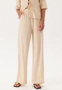 Happy Holly Soft Wide Leg Pants Light beige 48/50