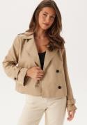 VILA Viaddison L/S SHORT TRENCHCOAT Savannah Tan 36