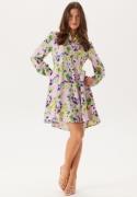 YAS Yaskaya Ls Shirt Dress Pale Lilac Aop:wilma 40