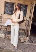 Happy Holly High Waist Wide Suit Pants Cream 38