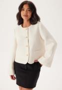 Chiara Forthi Wide Sleeve Bouclé Jacket Offwhite XS