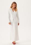 BUBBLEROOM Linen Blend Maxi Skirt Offwhite 42