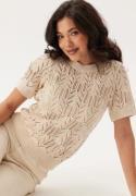 VILA Vicotti S/S O-NECK KNIT TOP -  Birch XS