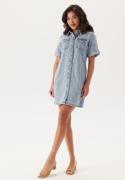 VERO MODA Vmjennie Ss Short Denim Dress  Light Blue Denim L