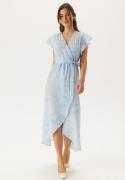 VERO MODA Vmpage S/L LONG WRAP DRESS   Airy Blue Aop:mona L