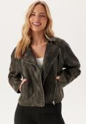 Pieces Pcsia Biker Jacket Brown Stone S