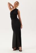 Goddiva Multi Tie Fishtail Maxi Dress Black XS (UK8)