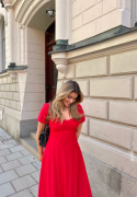 Happy Holly Broderie Anglaise Dress Red 32/34