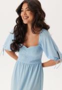 BUBBLEROOM Smock Maxi Dress Light blue L