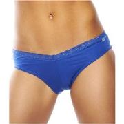 Flirty Undies Trosor Lace Tanga Heart Navy Navy bomull Small Dam