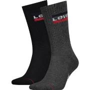 Levis Strumpor 2P Sport Regular Cut Sock Svart/Grå Strl 39/42