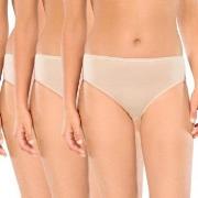 Schiesser Trosor 3P Essentials Cotton Briefs Beige bomull 36 Dam