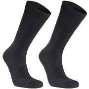 Seger Strumpor 2P Basic Wool Sock Svart Strl 39/42