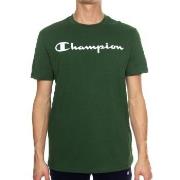 Champion Classics Men Crewneck T-shirt Mörkgrön bomull Large Herr