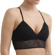 DKNY BH Modern Lace Racerback Longline Bralette Svart nylon Medium Dam