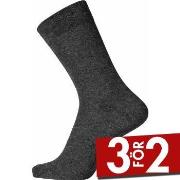 Egtved Strumpor Pure Cotton Socks Mörkgrå bomull Strl 45/48 Herr