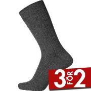 Egtved Strumpor Wool Broadrib Sock Mörkgrå ull Strl 40/43