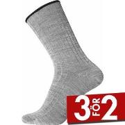 Egtved Strumpor Wool No Elastic Rib Socks Grå Strl 40/45