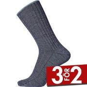 Egtved Strumpor Wool No Elastic Rib Socks Blå Strl 40/45