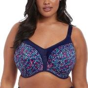 Elomi BH Energise Underwire Sport Support Bra Marin mönstrad D 90 Dam