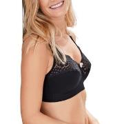 Swegmark BH Cotton Bloom Fairtrade Soft Bra Svart bomull C 90 Dam