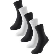 Schiesser Strumpor 5P Women Socks Svart/Vit Strl 39/42 Dam