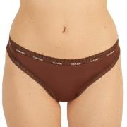 Calvin Klein Trosor Bottoms Up Refresh Thong Mörkbrun polyamid Large D...