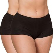 Trofe Bamboo Solids Boxer Brief Trosor 2P Svart Bambu X-Large Dam