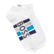 BOSS Strumpor 2P Stripe Cotton Ankle Socks Vit Strl 39/42