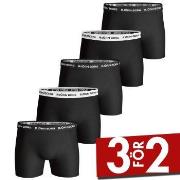 Björn Borg Kalsonger 5P Essential Shorts Solids Svart bomull Small Her...