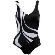 Damella Julia Basic Swimsuit Svart/Vit 42 Dam