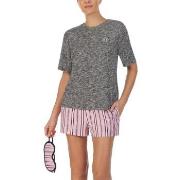 DKNY 100 DKNY Short Pj Set Grå/Rosa X-Large Dam