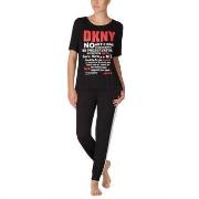 DKNY Only In DKNY T-shirt And Jogger Set Svart viskos X-Small Dam