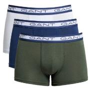 Gant Kalsonger 3P Basic Cotton Trunks Blå/Grön bomull Small Herr