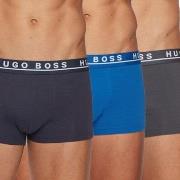 BOSS Kalsonger 6P Cotton Stretch Trunks Grå/Blå bomull Small Herr