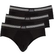 Jockey Kalsonger 3P Cotton Stretch Brief Svart bomull Medium Herr