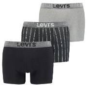 Levis Kalsonger 3P Boxer Giftbox Svart/Grå bomull X-Large Herr