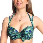 Missya Rose Bikini Strapless Halterneck Print Grön D 80 Dam