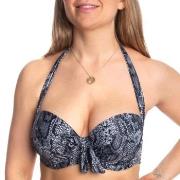 Missya Rose Bikini Strapless Halterneck Print Svart mönstrad F 70 Dam