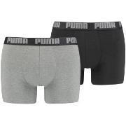 Puma Kalsonger 2P Basic Boxer Svart/Grå bomull Large Herr