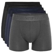 Resteröds Kalsonger 5P Gunnar Bamboo Boxer Grå/Blå X-Large Herr