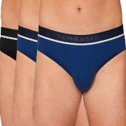 Schiesser Kalsonger 3P 95-5 Organic Cotton Rio Brief Svart/Blå bomull ...