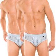 Schiesser Kalsonger 2P Essentials Sport Briefs With Fly Ljusblå bomull...