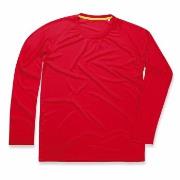 Stedman Active 140 Long Sleeve Röd polyester X-Large Herr